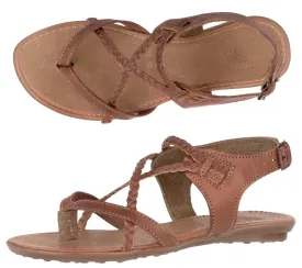 Womens Authentic Huaraches Real Leather Sandals Cognac - #564