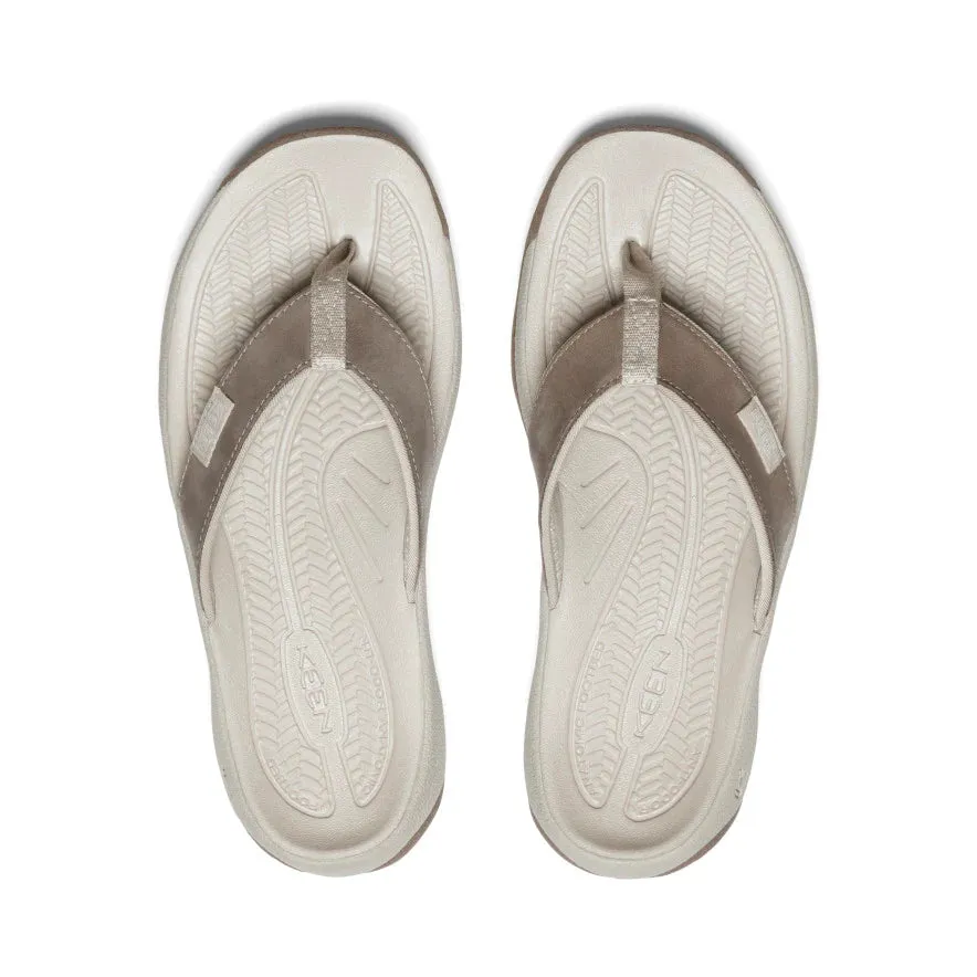 Women's Keen Kona Leather Flip Flop Color: Brindle / Silver Birch